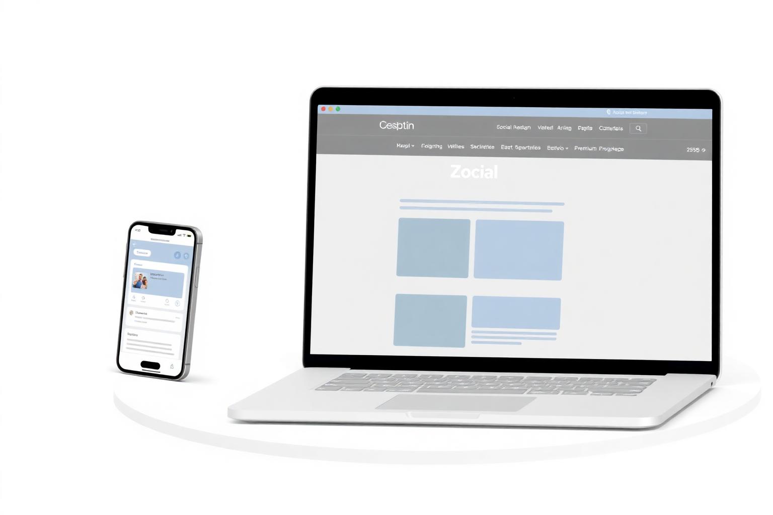 Moderne Website auf Laptop und Smartphone